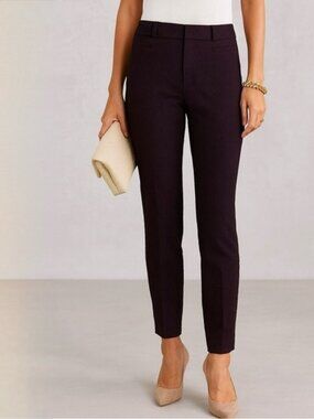 Banana Republic Sloan fit dark purple textured slim ankle pant ❤️